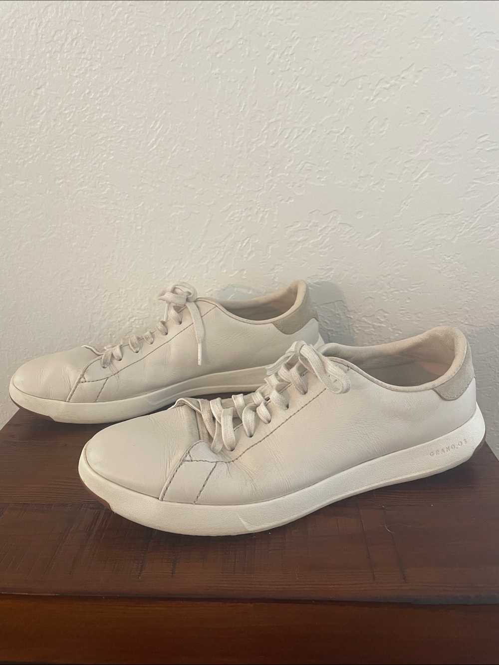 Cole Haan GrandPro Tennis White Leather Sneakers Men's Size 9M